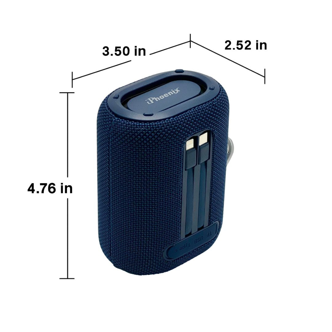 IP-330 2in1 Power Bank & BT Party Bass Speaker 10W 25 Hours Playtime - Blue