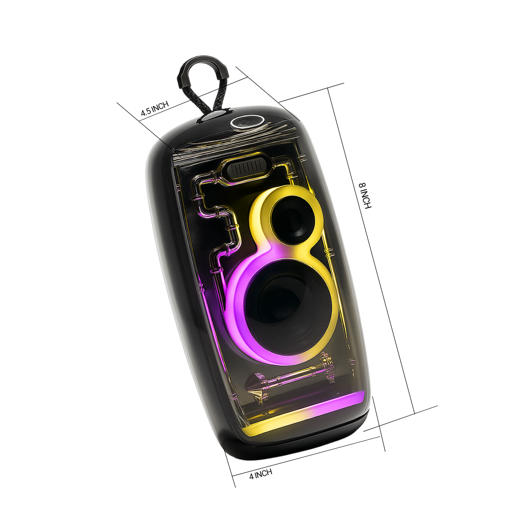 IP 360 Bluetooth RGB Light FM TWS Pairing Water Resistant 2400 mAh - Gray