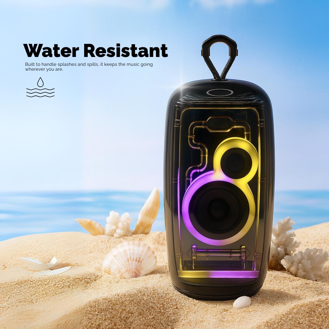 IP 360 Bluetooth RGB Light FM TWS Pairing Water Resistant 2400 mAh - Gray