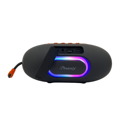 IP-370 Bluetooth RGB Lights 2000 mAh Battery FM USB TWS Speaker 6 Hours Playtime - Black