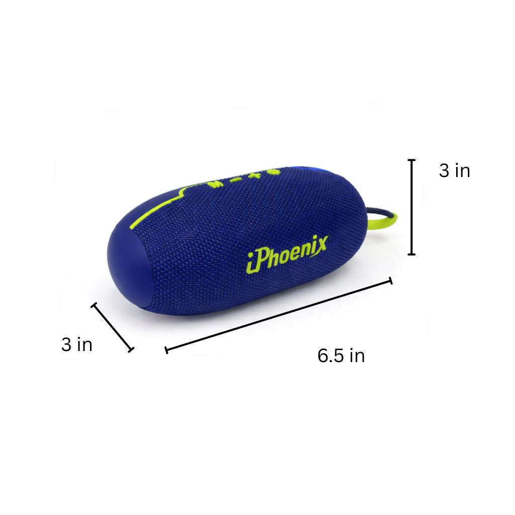 IP-370 Bluetooth RGB Lights 2000 mAh Battery FM USB TWS Speaker 6 Hours Playtime - Blue