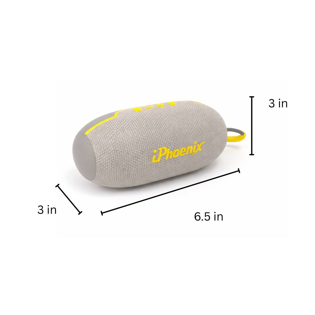 IP-370 Bluetooth RGB Lights 2000 mAh Battery FM USB TWS Speaker 6 Hours Playtime - Gray