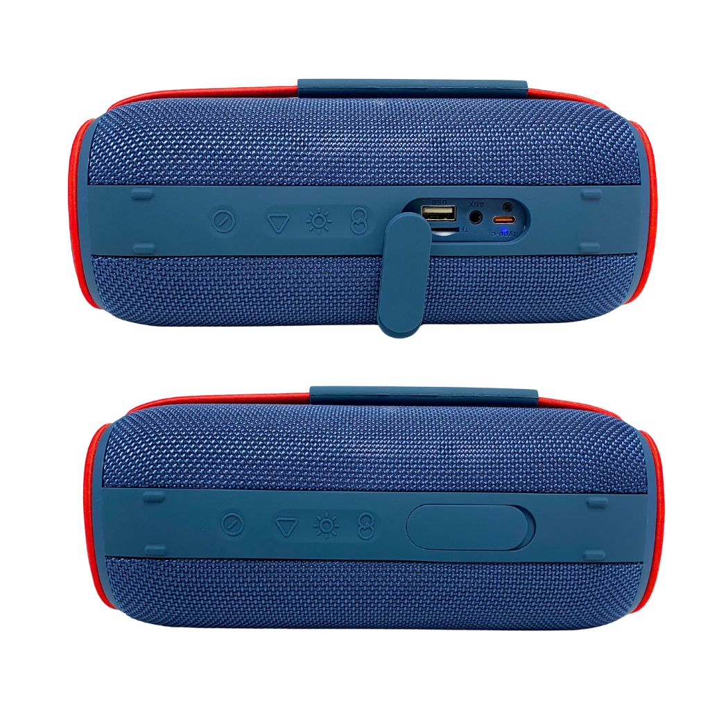 IP-390 Portable Bluetooth Speaker LED Lights FM USB 6 Hrs Playtime Water Resistant - Blue