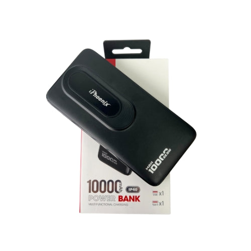 IP-40 Portable Power Bank with 10000mah - Black