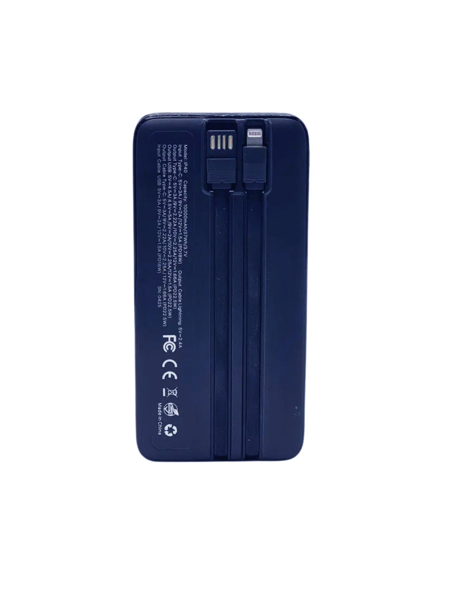 IP-40 Portable Power Bank with 10000mah -