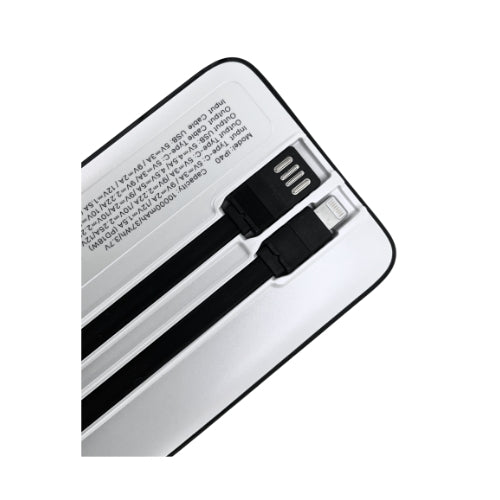 IP-40 Portable Power Bank with 10000mah - White