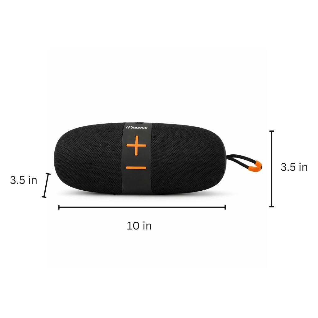 Heavy Bass Portable Bluetooth speaker IPX6 Water-Resistant 8 Hrs Playtime - Black IP-560