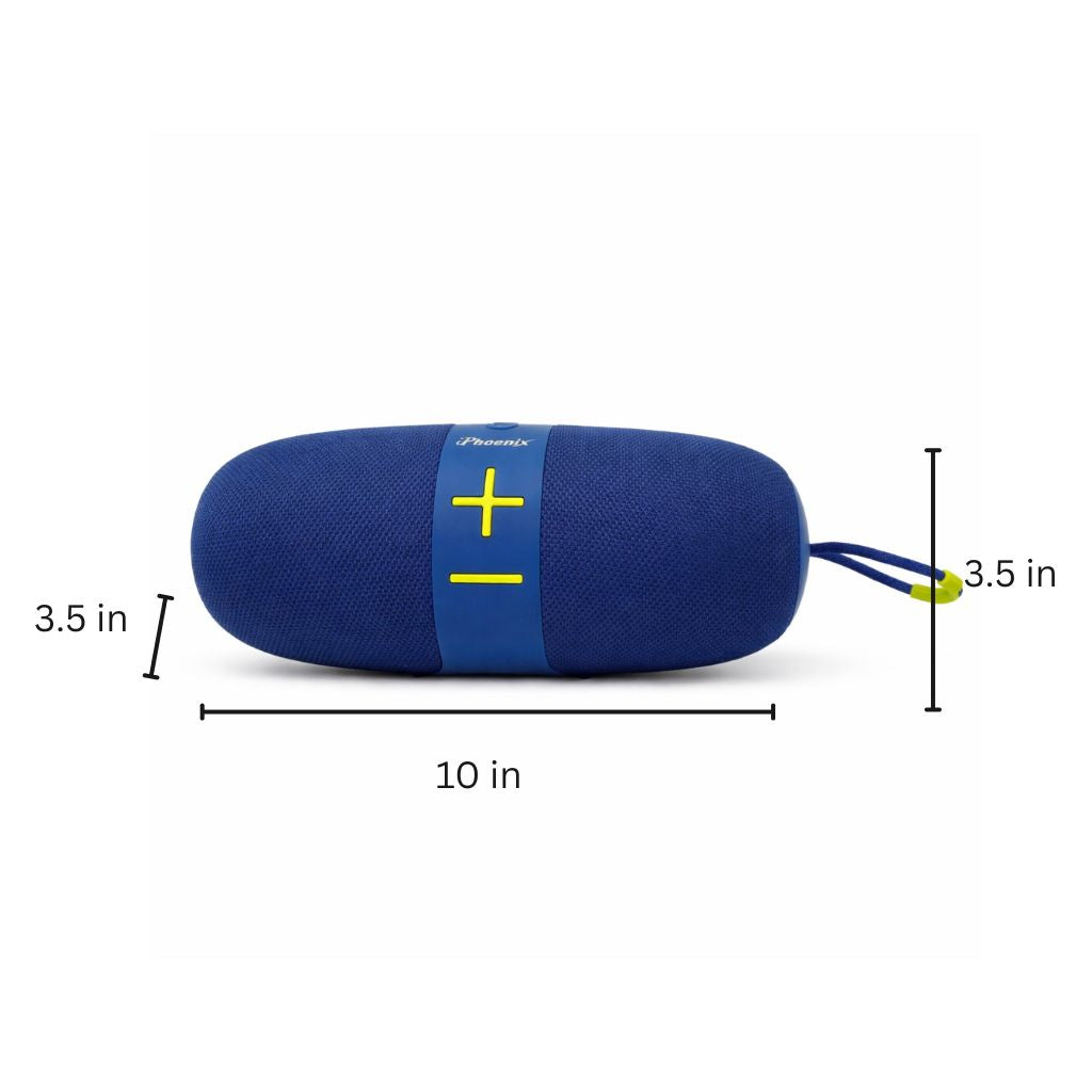 Heavy Bass Portable Bluetooth Speaker with 8 Hrs Playtime - Blue IP-560
