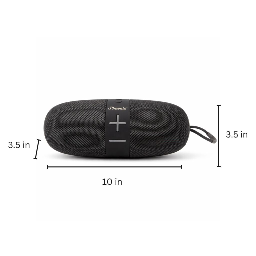 Heavy Bass Portable Bluetooth speaker IPX6 Water-Resistant 8 Hrs Playtime - Gray IP-560