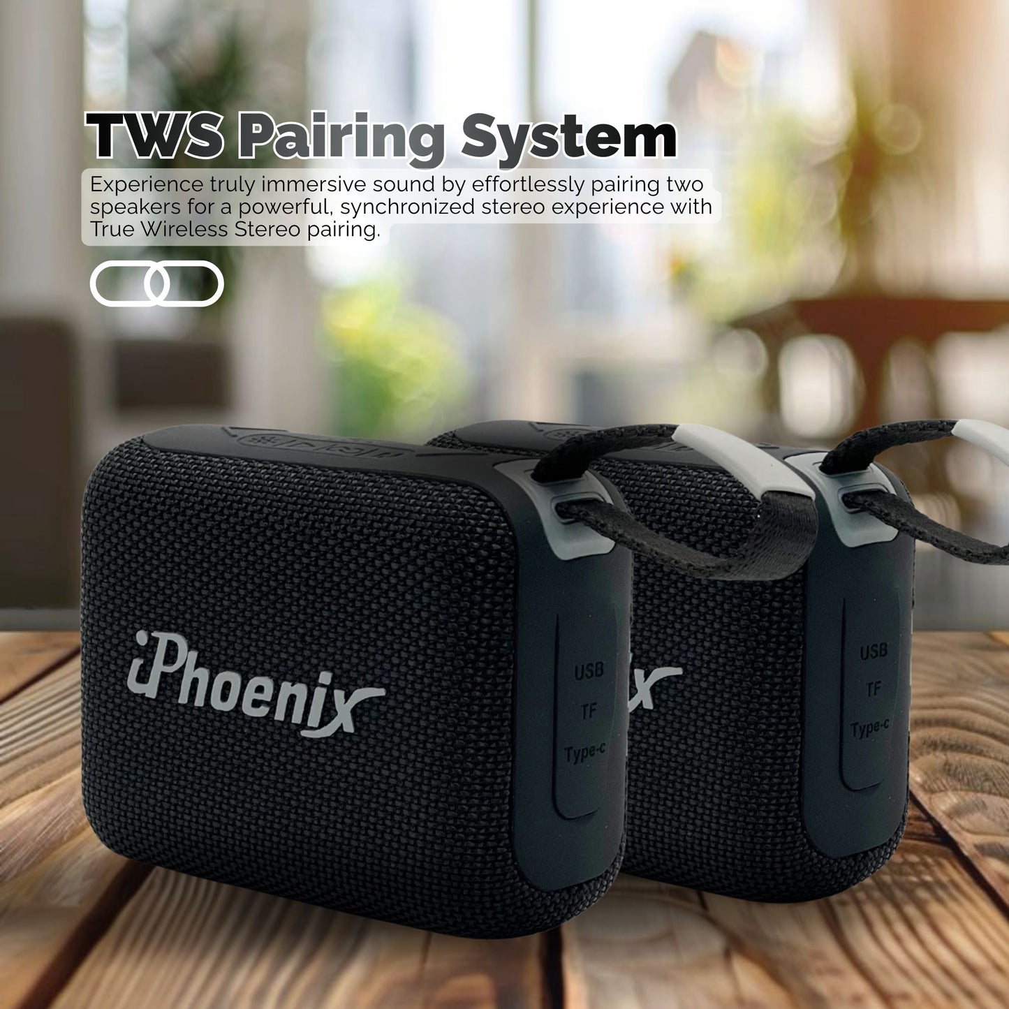 IP-570 2 IN 1 POWER BANK & MINI SPEAKER WITH 25HR BATTERY - Gray