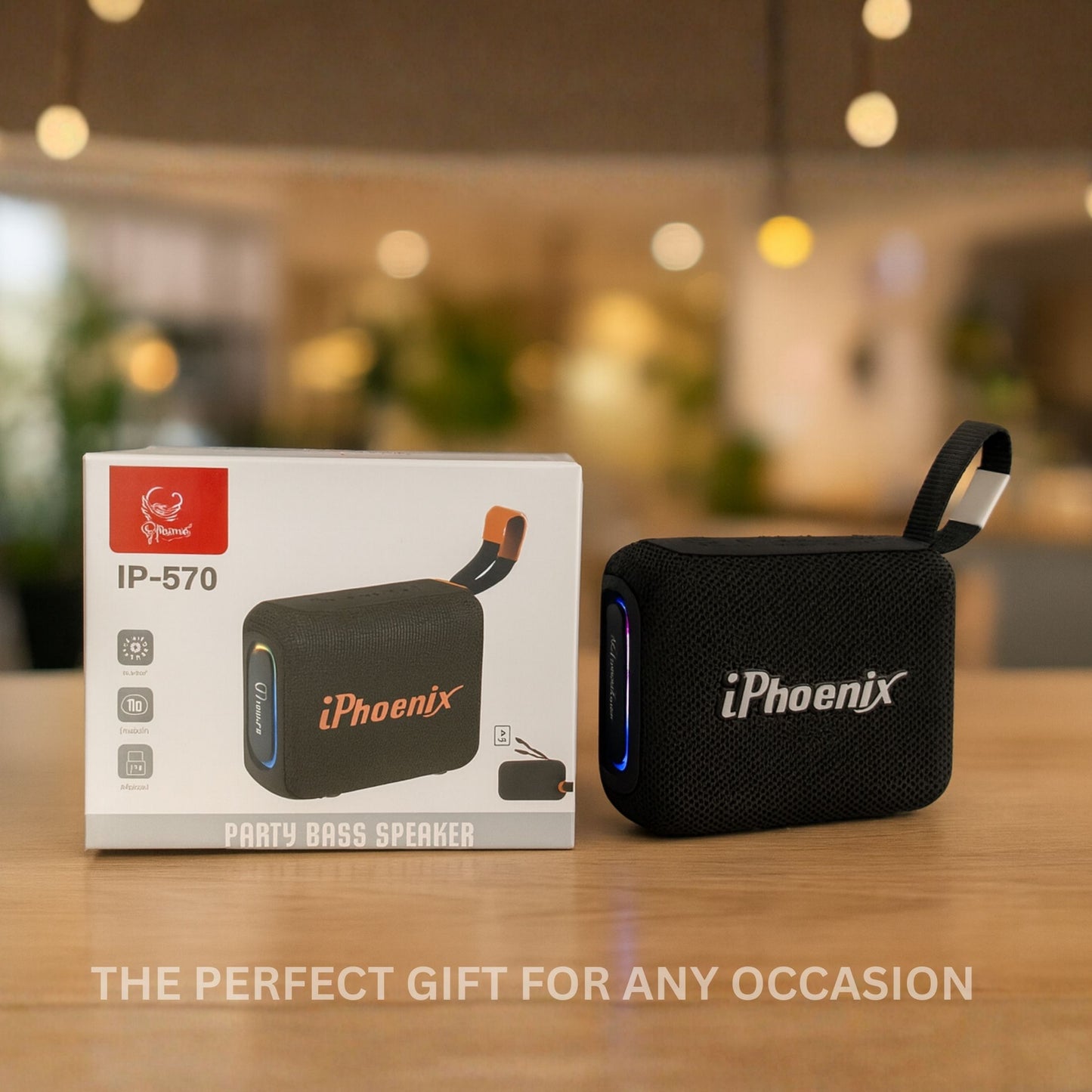 IP-570 2 IN 1 POWER BANK & MINI SPEAKER WITH 25HR BATTERY - Gray