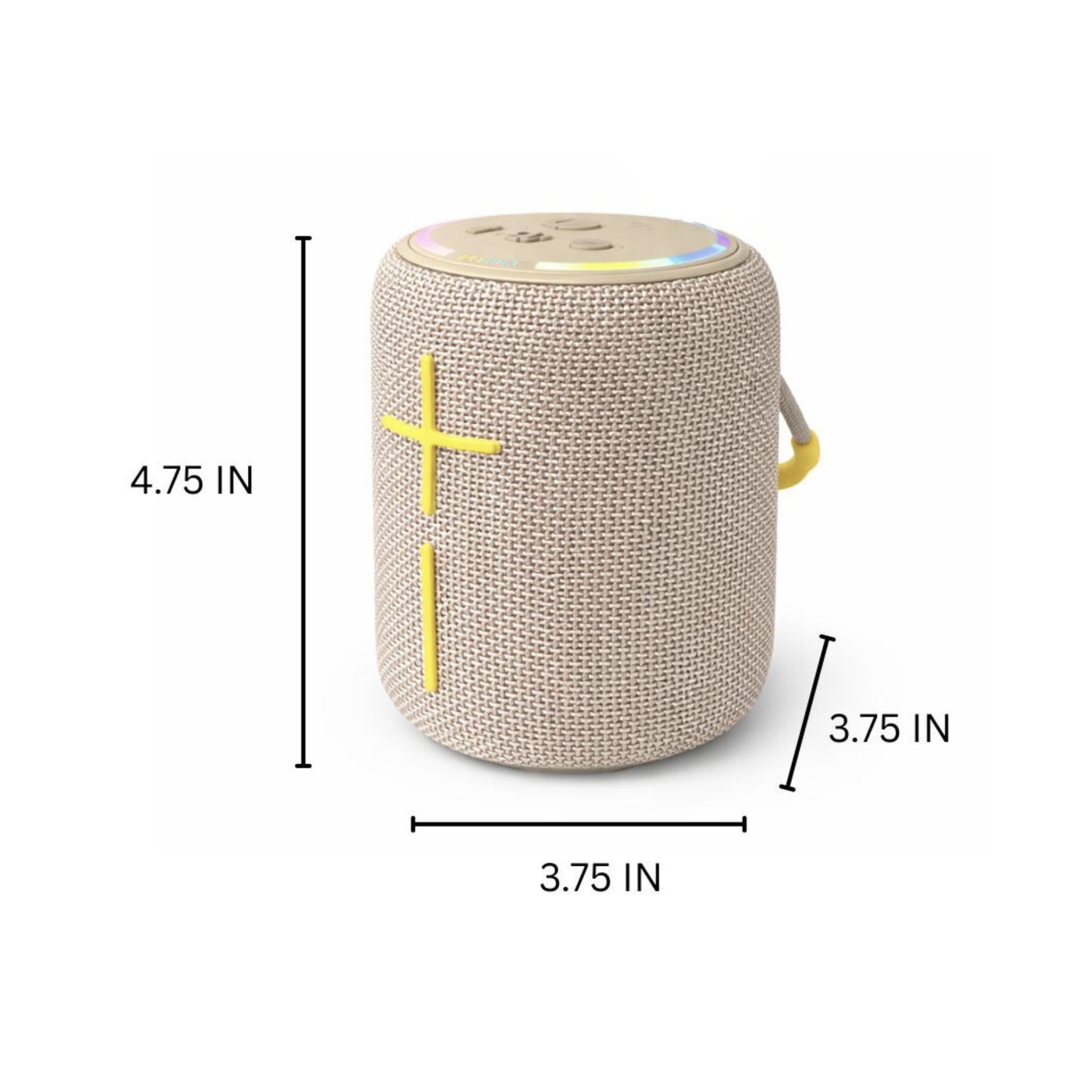IP-590 Portable Mini BT Speaker RGB LED Lights 10W USB SD TWS - Gray