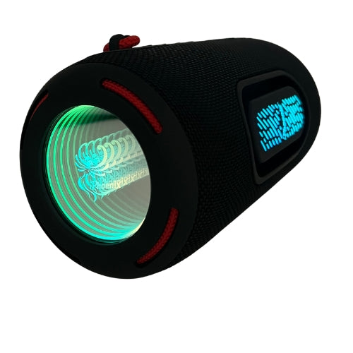 IP-672 Portable BT Wireless Speaker 6 Hours Playtime 3000mAh Battery ABS+Rubber Material - Black