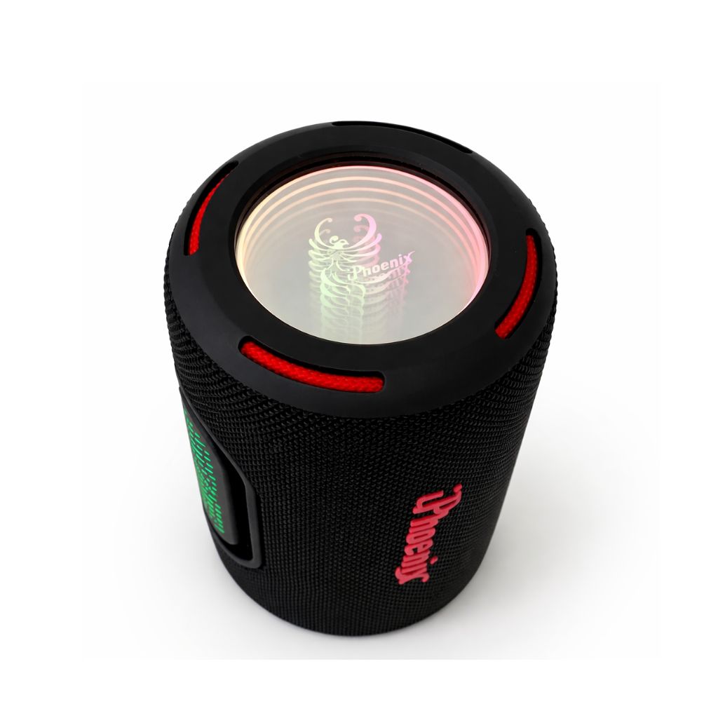 IP-672 Portable BT Wireless Speaker 6 Hours Playtime 3000mAh Battery ABS+Rubber Material - Black