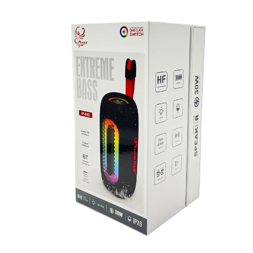 IP-692 Bluetooth Wireless Speaker 3000mAh Battery 6 Hours Playtime ABS+Rubber Material - Black