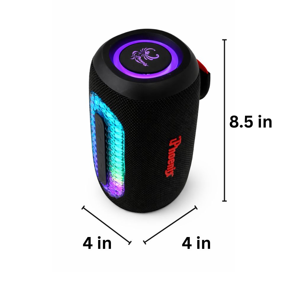 IP-692 Bluetooth Wireless Speaker 3000mAh Battery 6 Hours Playtime ABS+Rubber Material - Black
