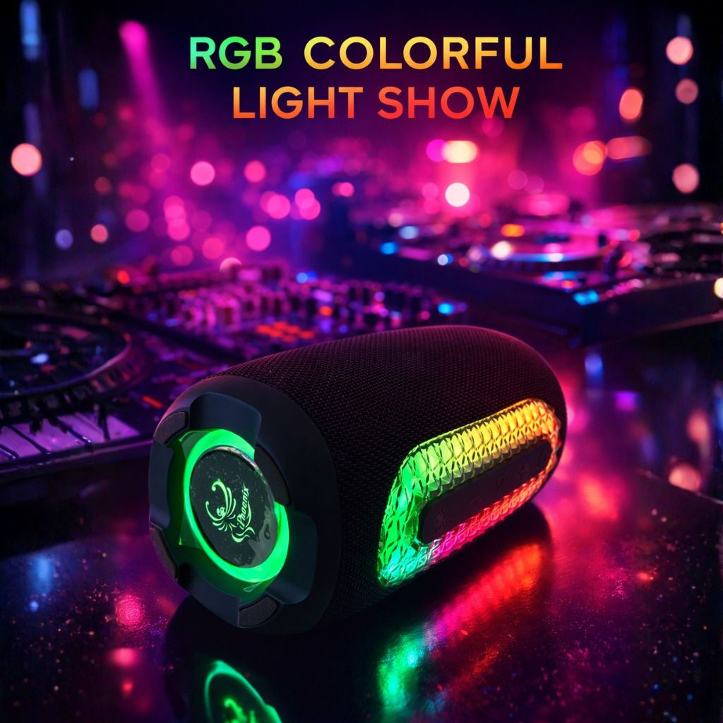 IP-692 Bluetooth Wireless Speaker 3000mAh Battery 6 Hours Playtime ABS+Rubber Material - Black