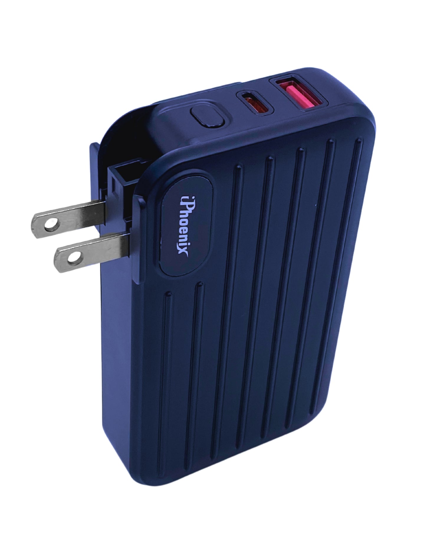 IP-70 Multi Functional Charging Power Bank with AC Adapter - Blue