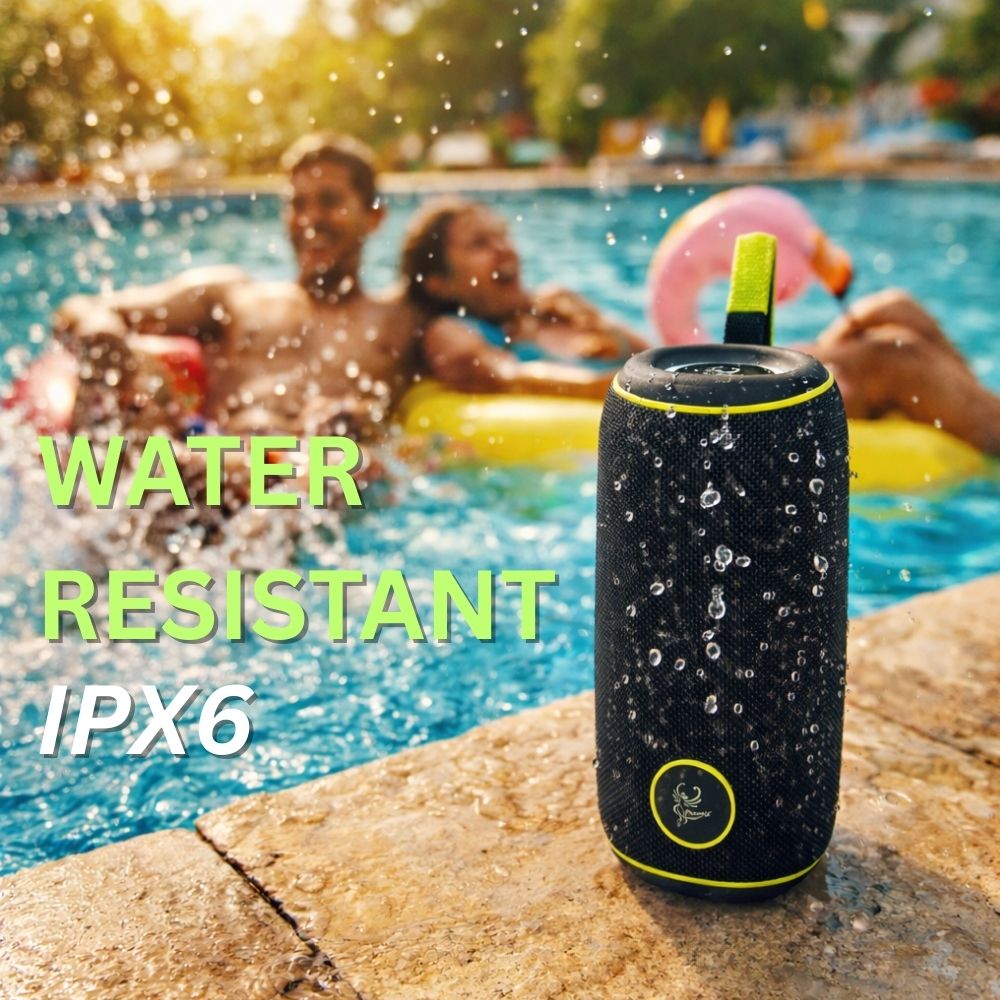 IP-730 Portable Bluetooth Rechargeable 20W LED Lights Speaker & Power Bank - Black
