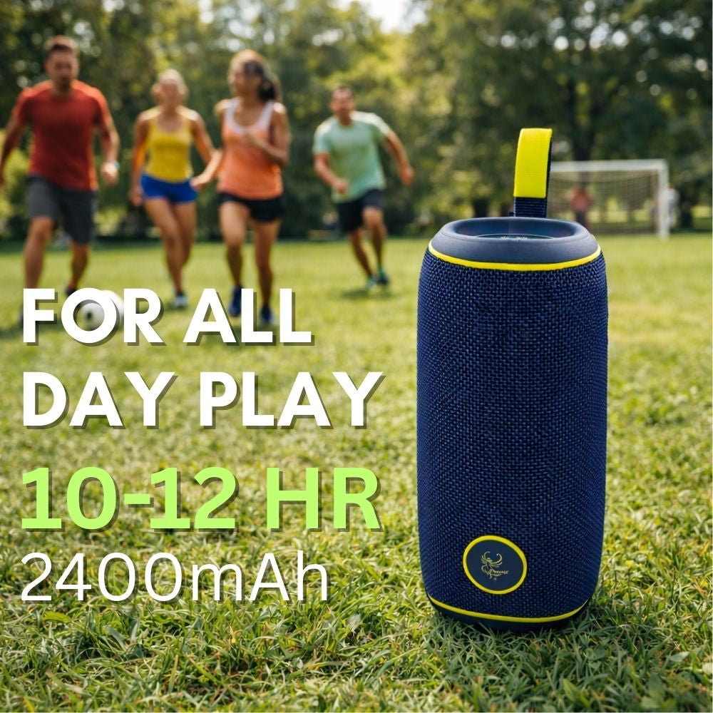 IP-730 Portable Bluetooth Rechargeable 20W LED Lights Speaker & Power Bank - Blue