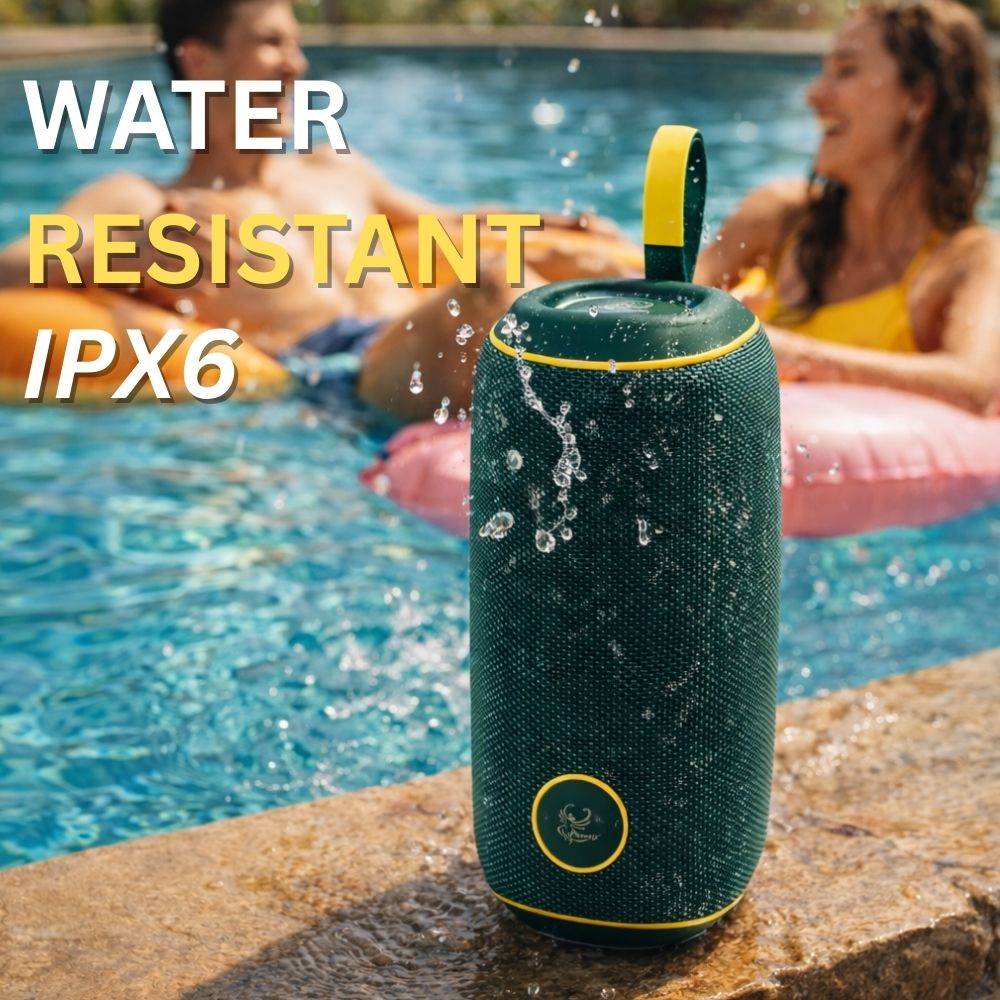 IP-730 Portable Bluetooth Rechargeable 20W LED Lights Speaker & Power Bank - Green