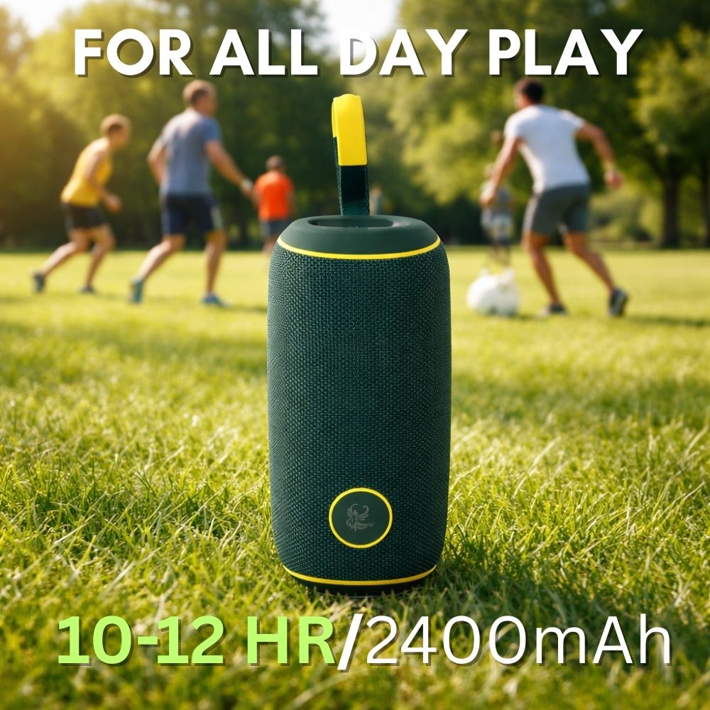 IP-730 Portable Bluetooth Rechargeable 20W LED Lights Speaker & Power Bank - Green