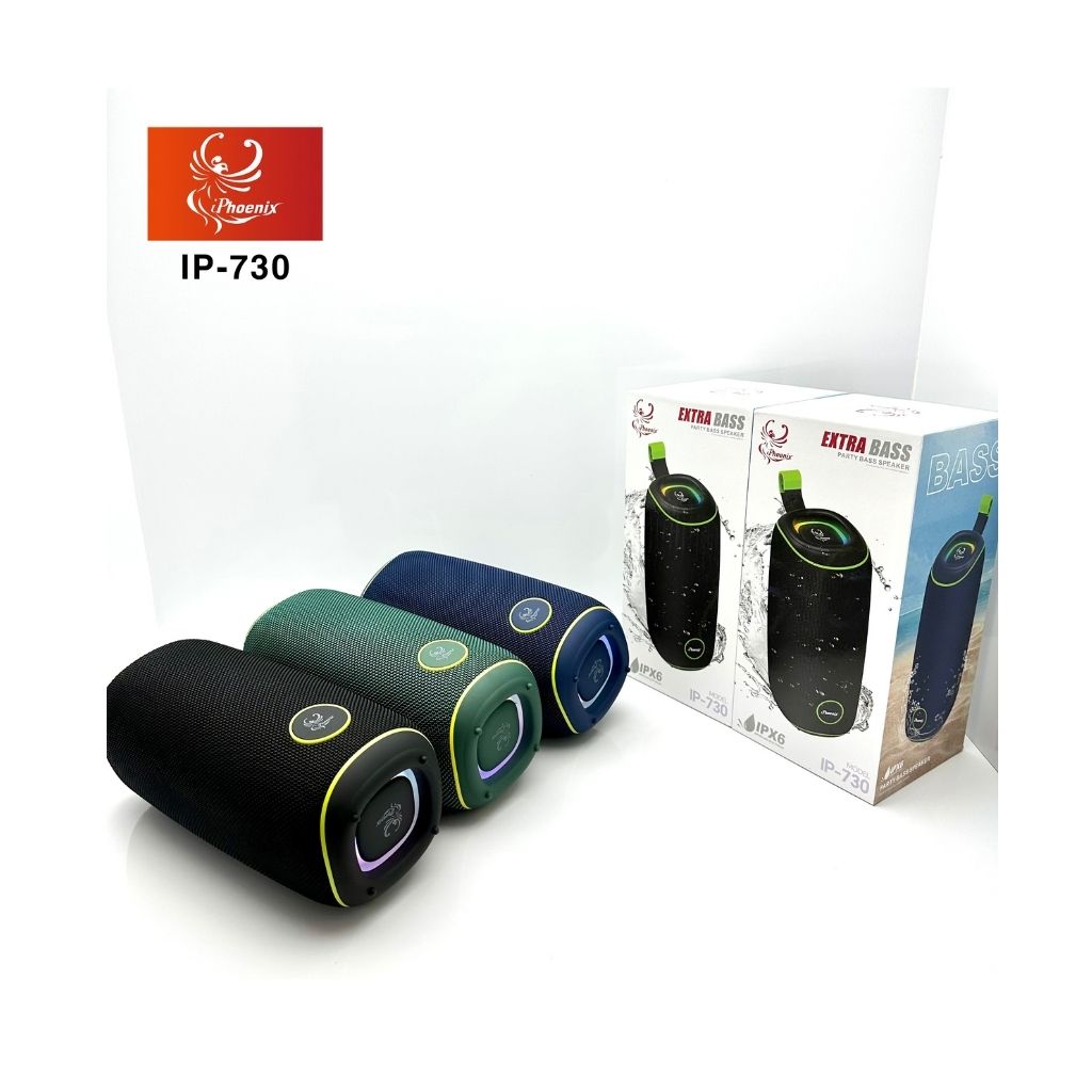 IP-730 Portable Bluetooth Rechargeable 20W LED Lights Speaker & Power Bank - Blue