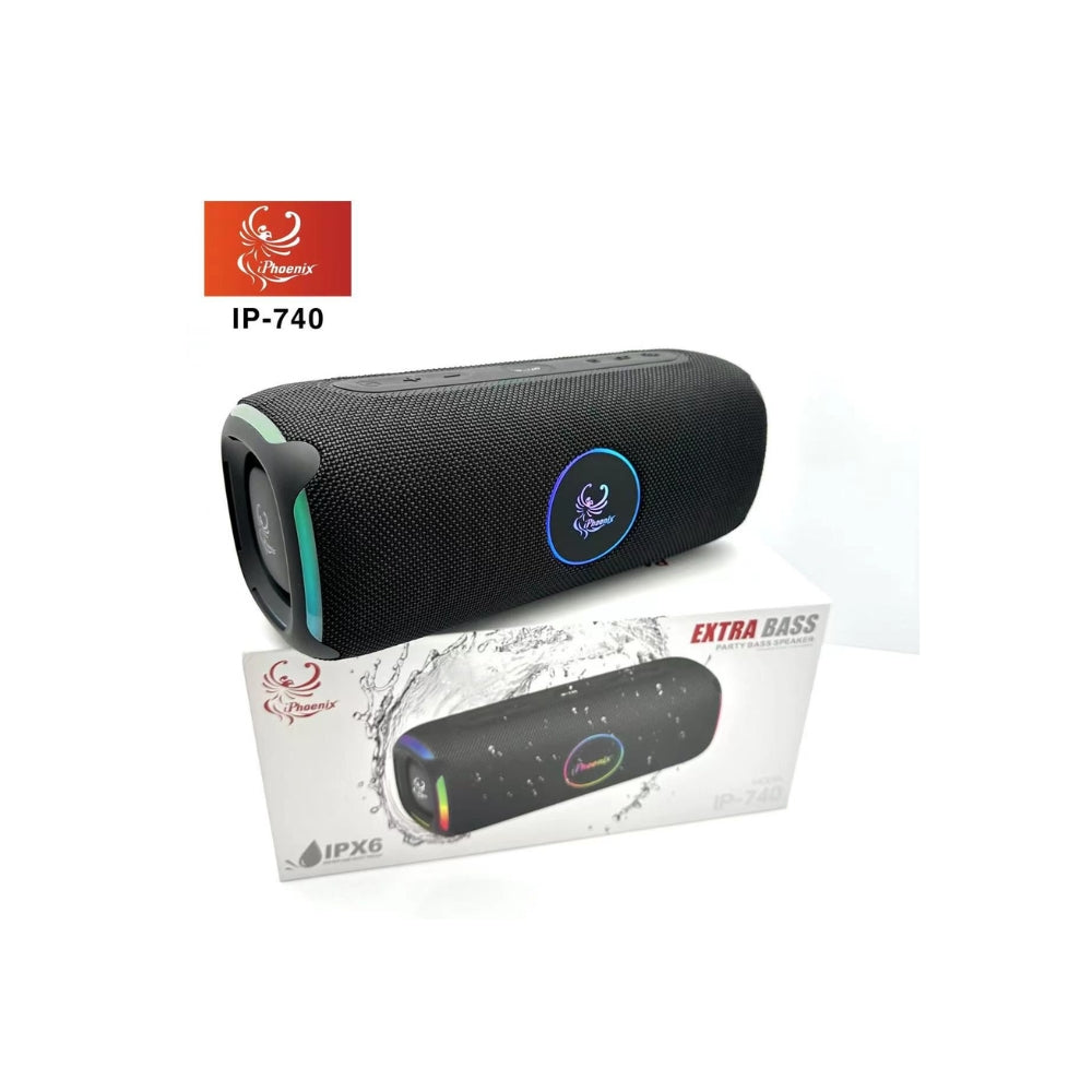 IP-740 2in1 Power Bank & Speaker BT LED Lights 4000 mAh Batter Water Resistant - Black