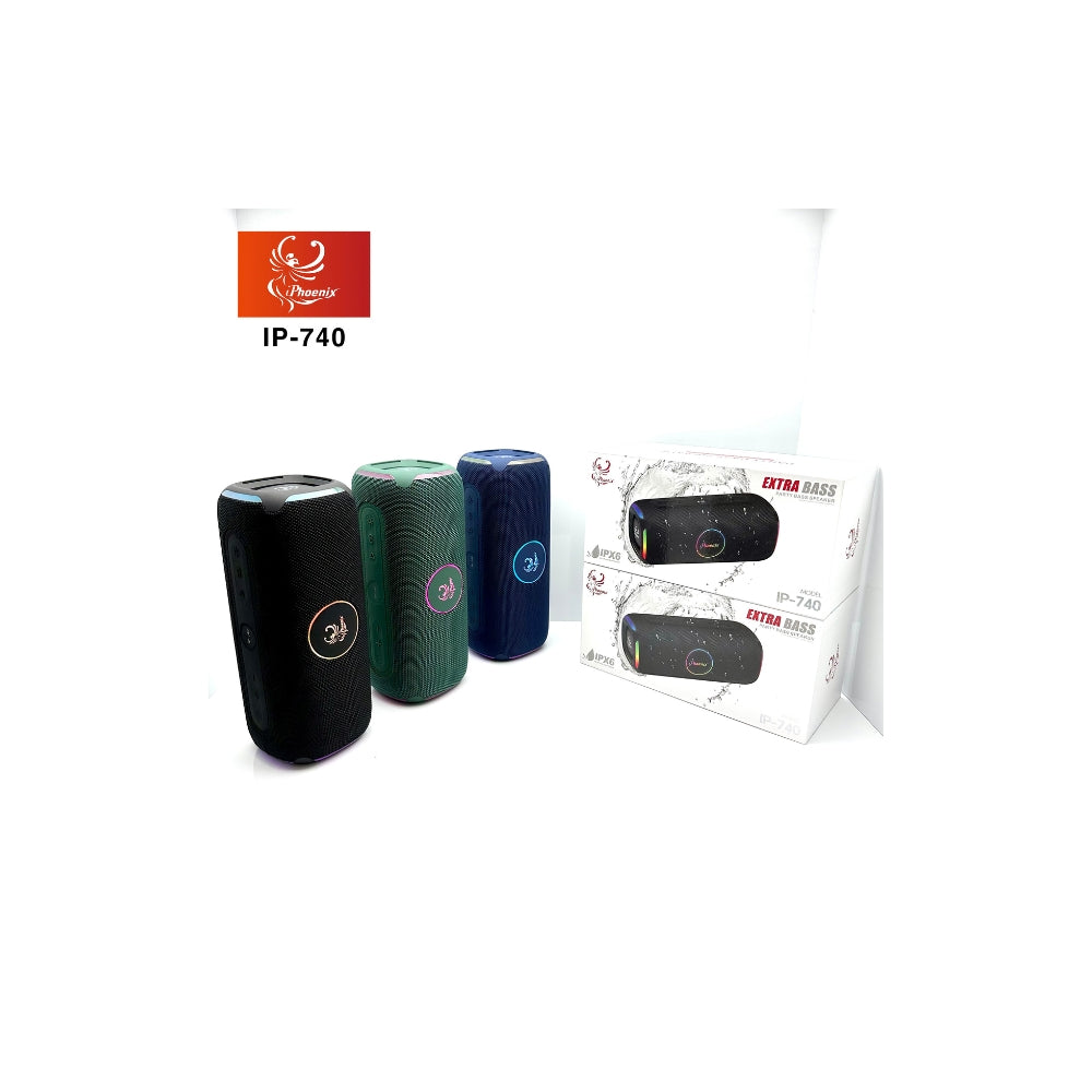 IP-740 2in1 Power Bank & Speaker BT LED Lights 4000 mAh Batter Water Resistant - Black