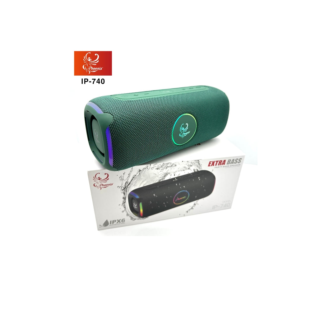 IP-740 2in1 Power Bank & Speaker BT LED Lights 4000 mAh Batter Water Resistant - Green