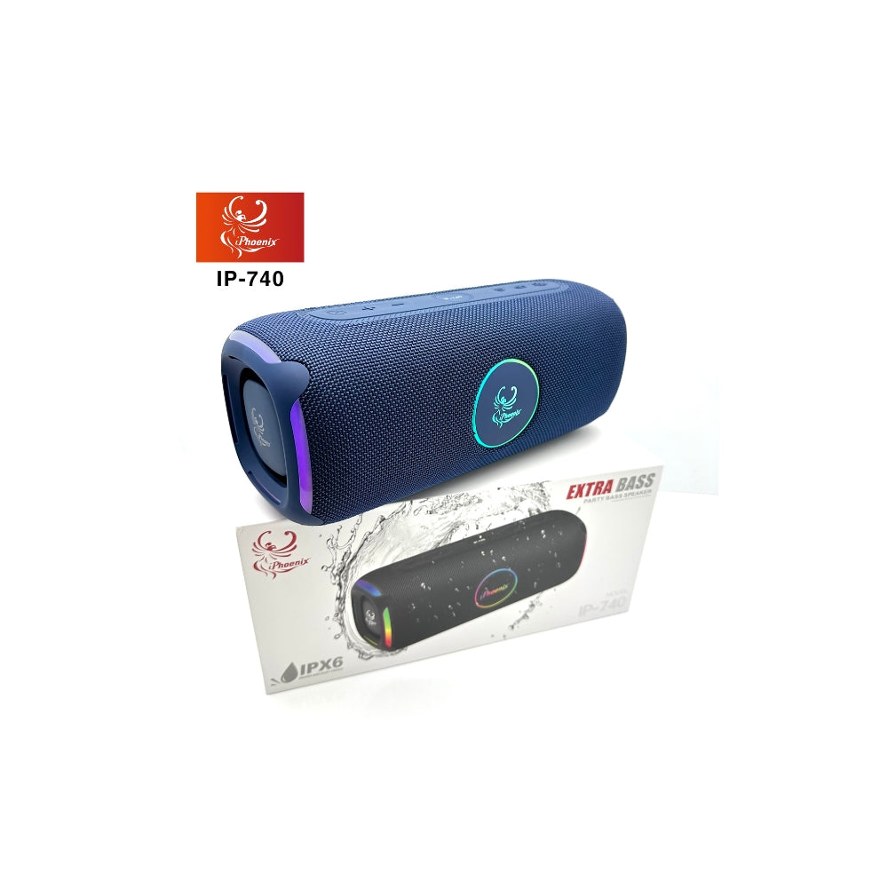 IP-740 2in1 Power Bank & Speaker BT LED Lights 4000 mAh Batter Water Resistant - Blue