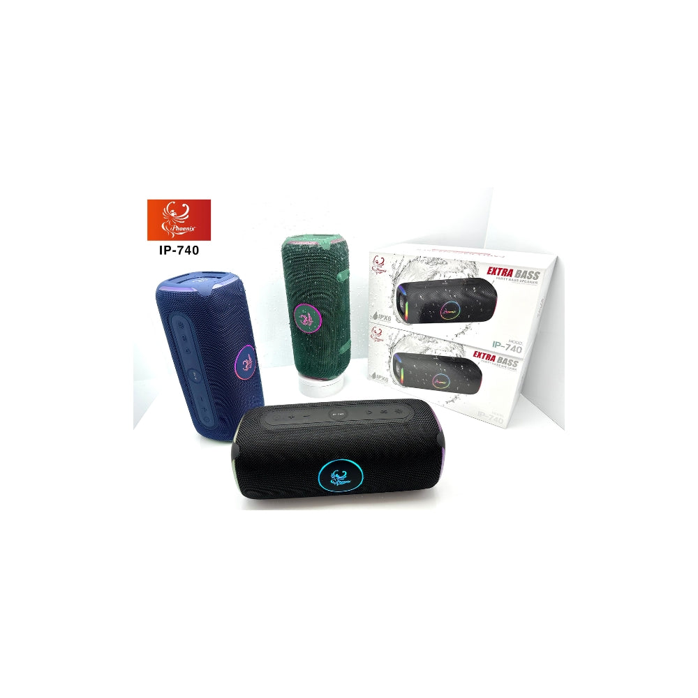 IP-740 2in1 Power Bank & Speaker BT LED Lights 4000 mAh Batter Water Resistant - Black