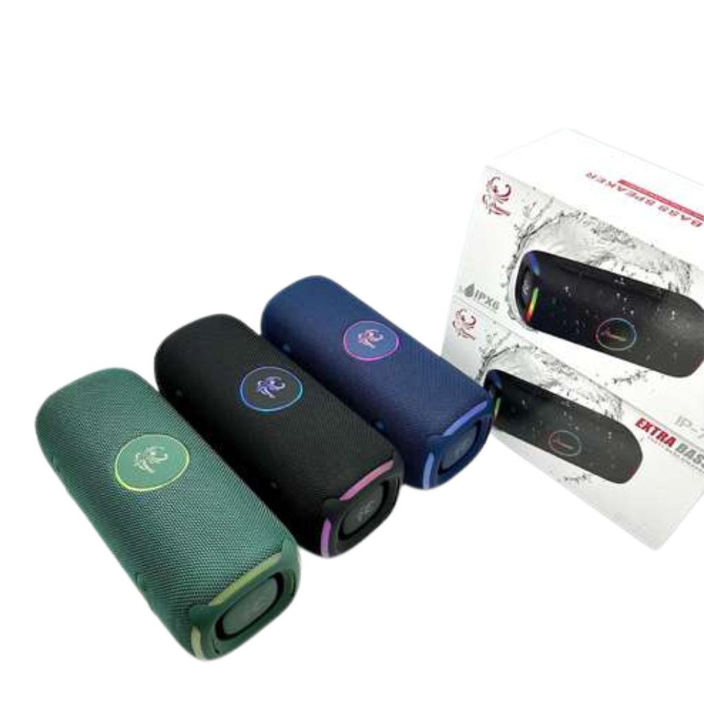 IP-740 2in1 Power Bank & Speaker BT LED Lights 4000 mAh Batter Water Resistant - Black