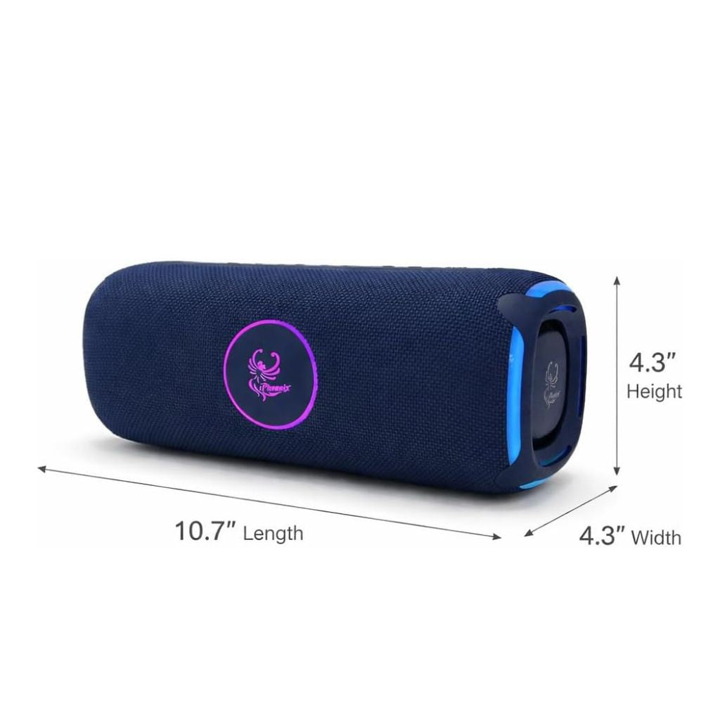 IP-740 2in1 Power Bank & Speaker BT LED Lights 4000 mAh Batter Water Resistant - Blue