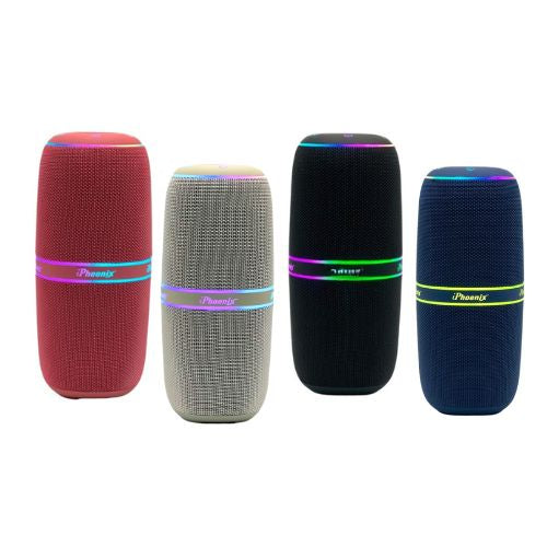 IP-760 Portable Indoor Outdoor Bluetooth Wireless Speaker TWS LED Lights Water Resistant - Red