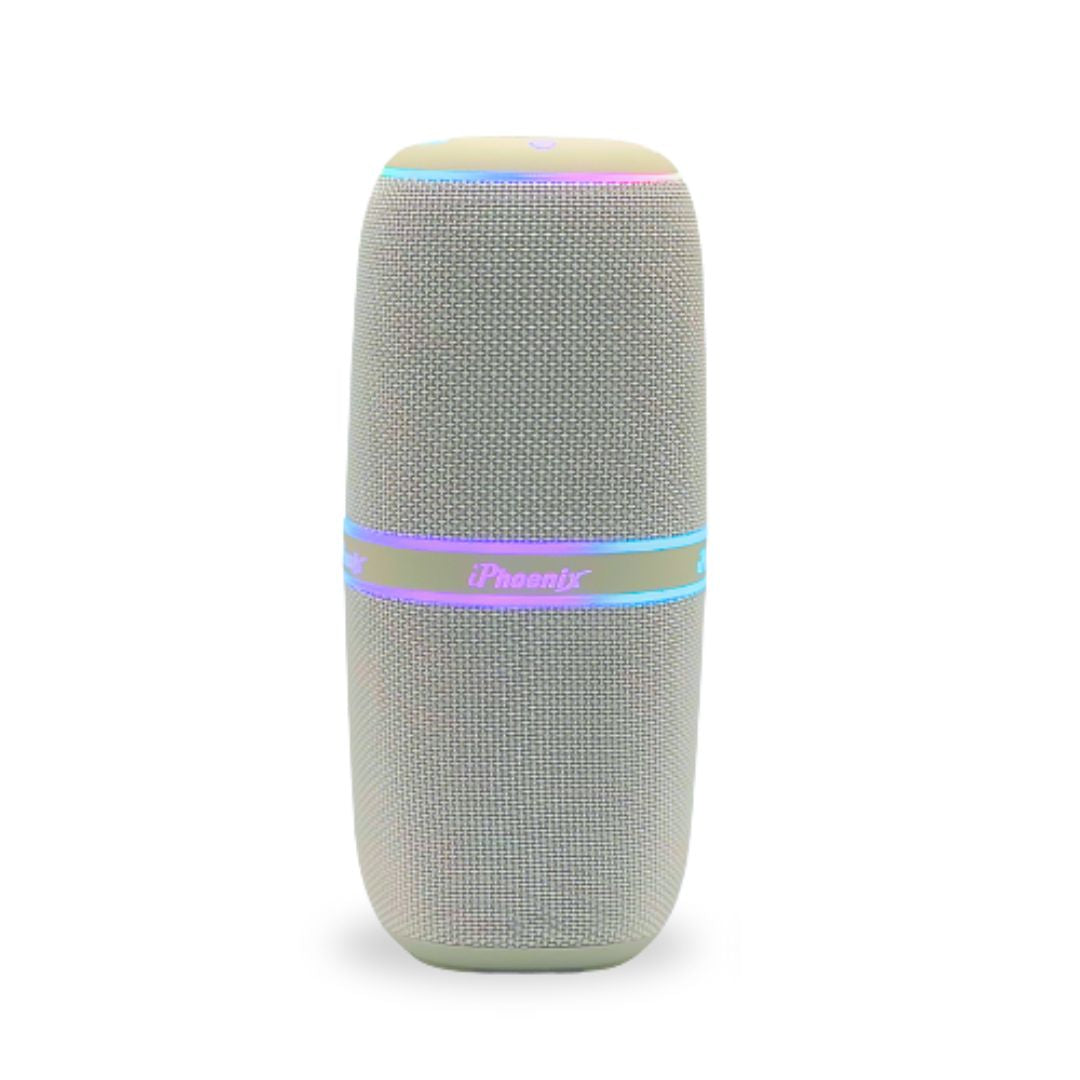 IP-760 Portable Indoor Outdoor Bluetooth Wireless Speaker TWS LED Lights Water Resistant - Gray