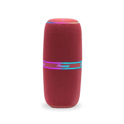 IP-760 Portable Indoor Outdoor Bluetooth Wireless Speaker TWS LED Lights Water Resistant - Red