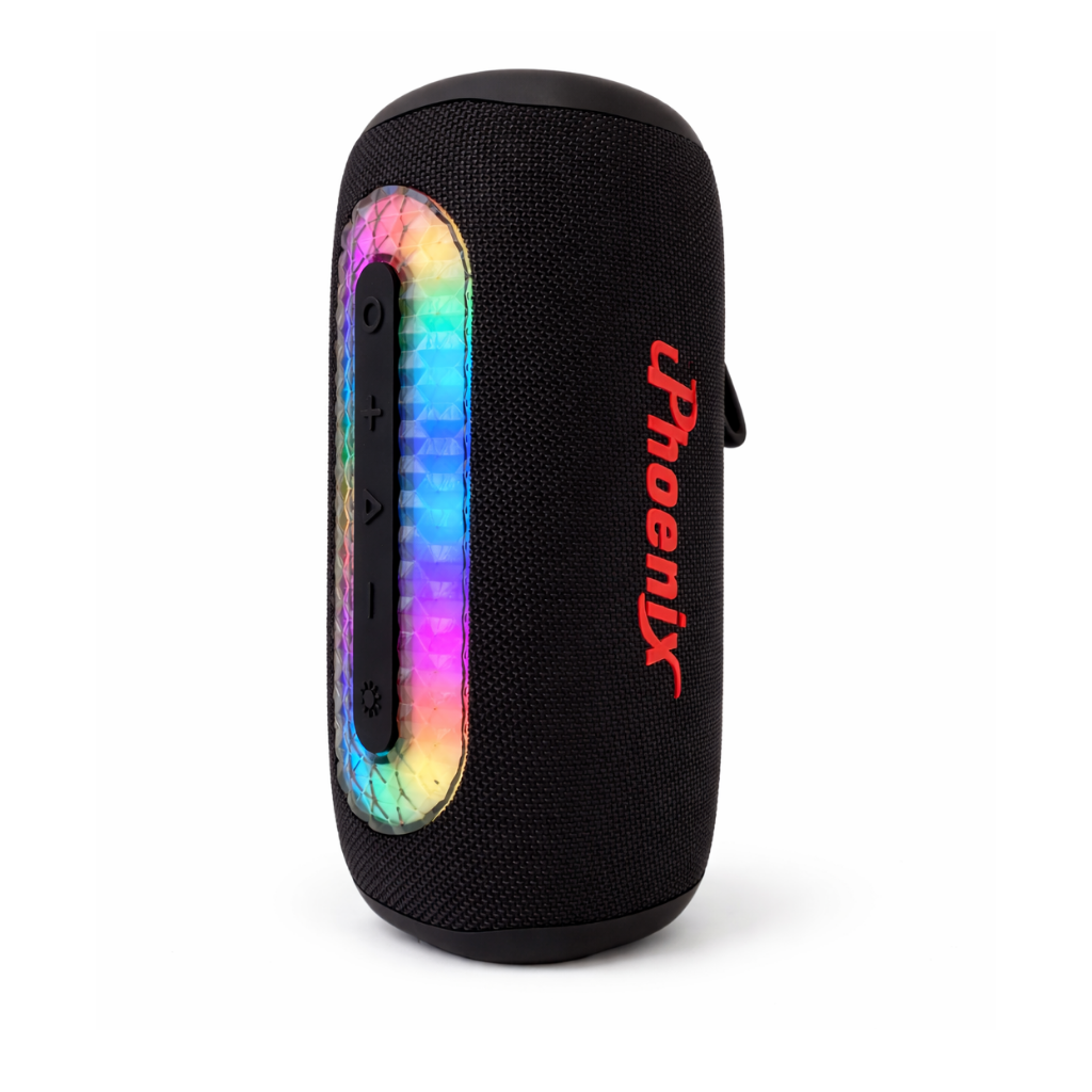 IP-792 Portable BT Wireless Speaker 8 Hours Playtime 6000mAh Battery LED Lights - Black