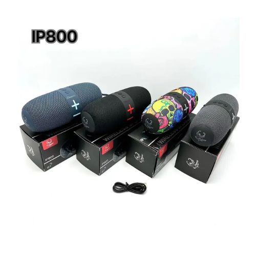 IP-800 Portable BT Wireless Speaker 16 Hours Playtime 2000mAh Battery LED Lights - Black