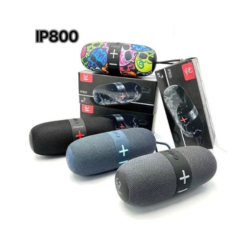 IP-800 Portable BT Wireless Speaker 16 Hours Playtime 2000mAh Battery LED Lights - Black
