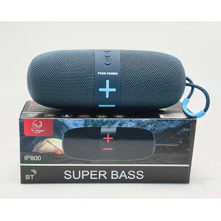 IP-800 Portable BT Wireless Speaker 16 Hours Playtime 2000mAh Battery LED Lights - Blue