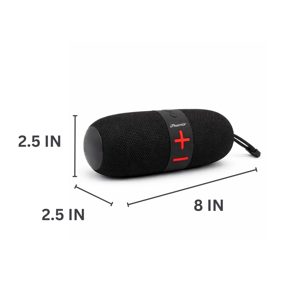 IP-800 Portable BT Wireless Speaker 16 Hours Playtime 2000mAh Battery LED Lights - Black