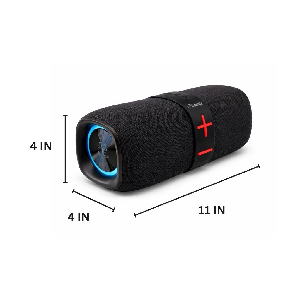 IP-801 OUTDOOR PORTABLE SPEAKER WITH TWS LED LIGHTS BT FM - BLACK