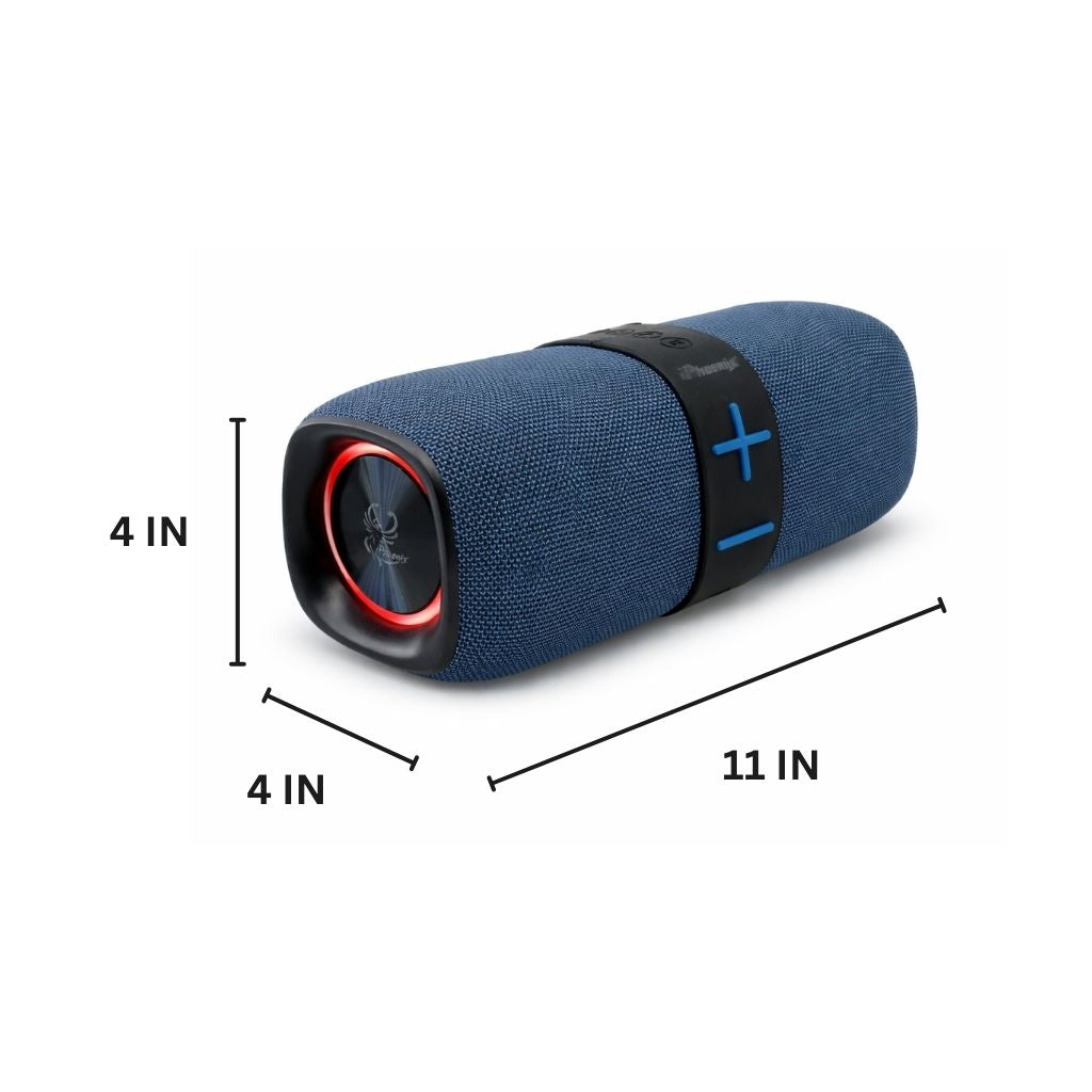 IP-801 OUTDOOR PORTABLE SPEAKER WITH TWS LED LIGHTS BT FM - Blue