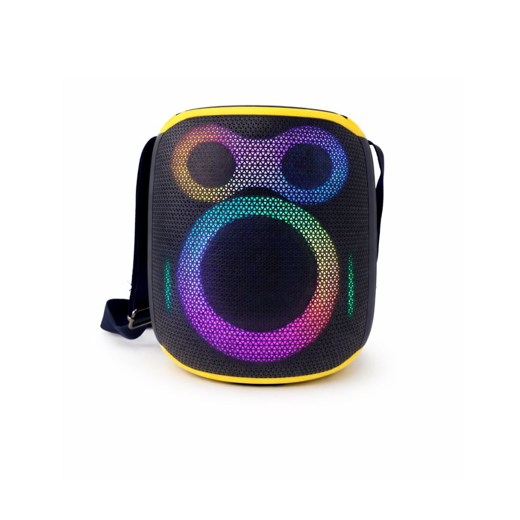 IP-808 Portable BT Speaker with Mic LED Lights 15 Hours Playtime 70W - Black-Yellow