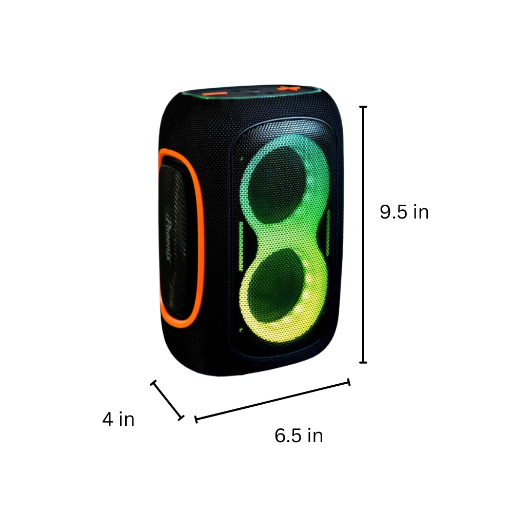 IP-809 Power Bank Bluetooth Wireless Rechargeable Speaker TWS LED Lights - Black