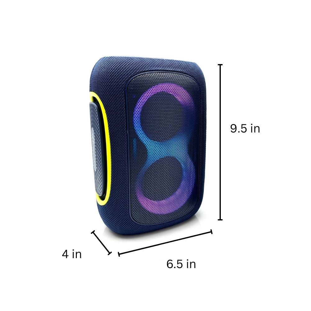 IP-809 Power Bank Bluetooth Wireless Rechargeable Speaker TWS LED Lights - Blue