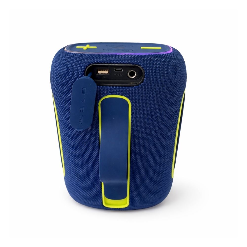 IP-809 Power Bank Bluetooth Wireless Rechargeable Speaker TWS LED Lights - Blue