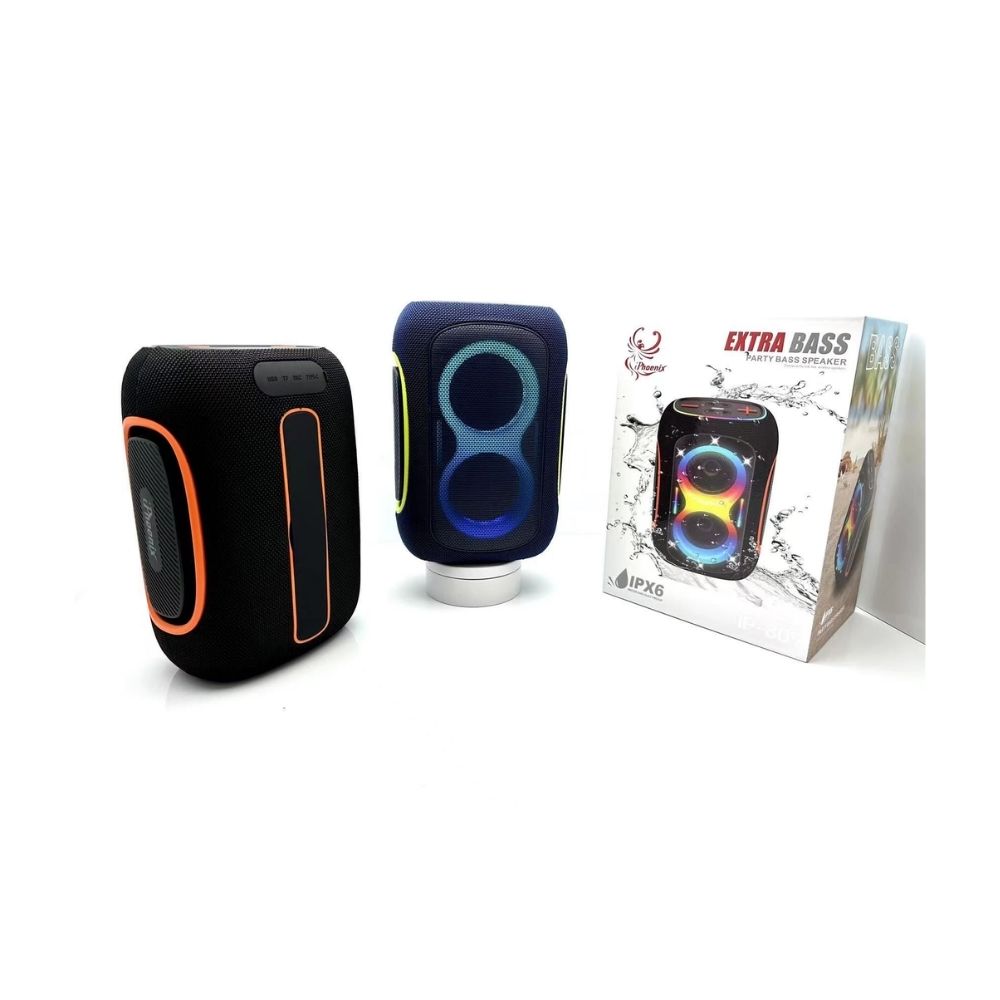 IP-809 Power Bank Bluetooth Wireless Rechargeable Speaker TWS LED Lights - Blue