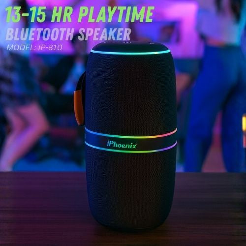 IP-810 Portable BT Wireless Speaker 15 Hours Playtime 10800mAh Battery 70W - Black